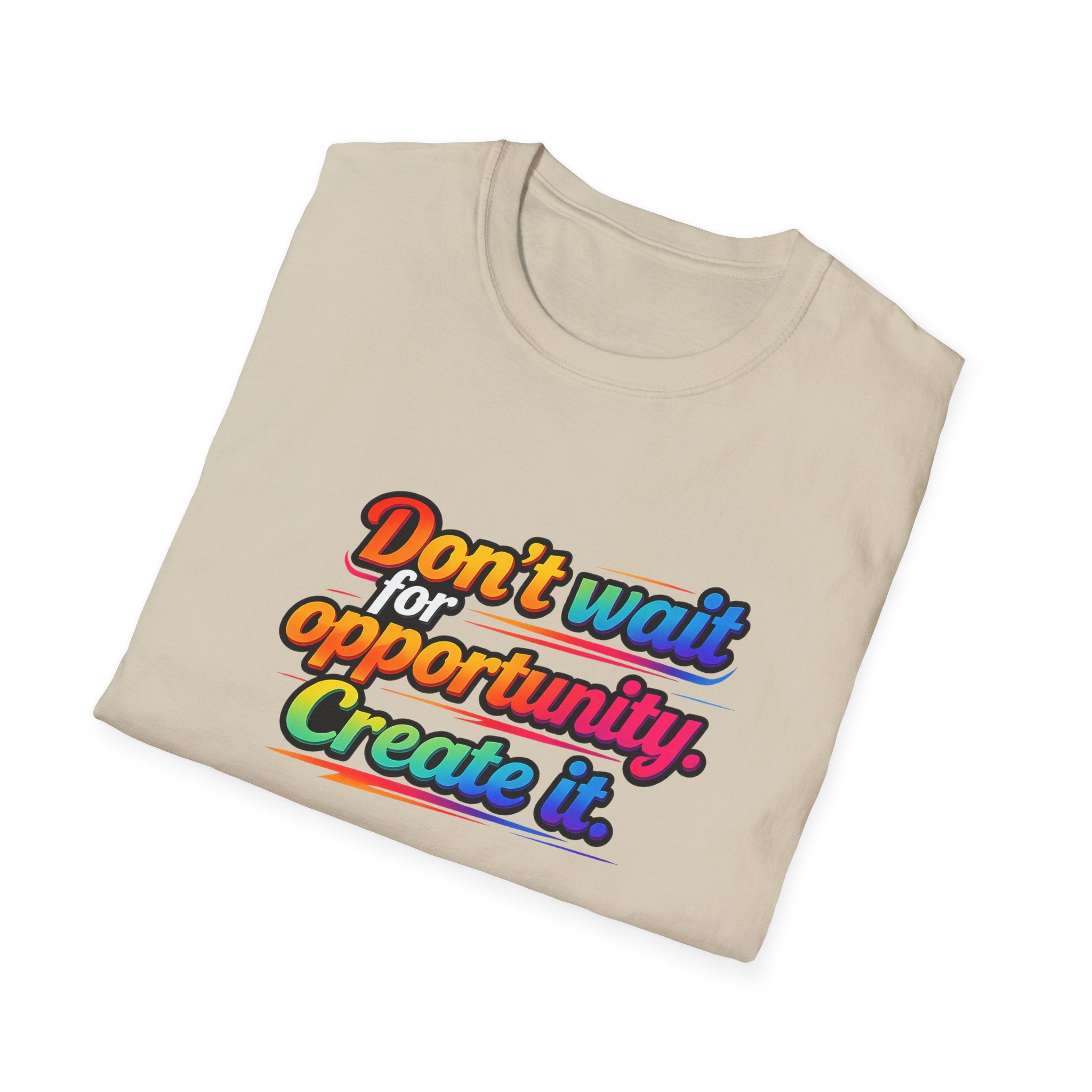Create Your Opportunity | Bold Motivational Rainbow Typography Tee | 5 colors - 100% cotton