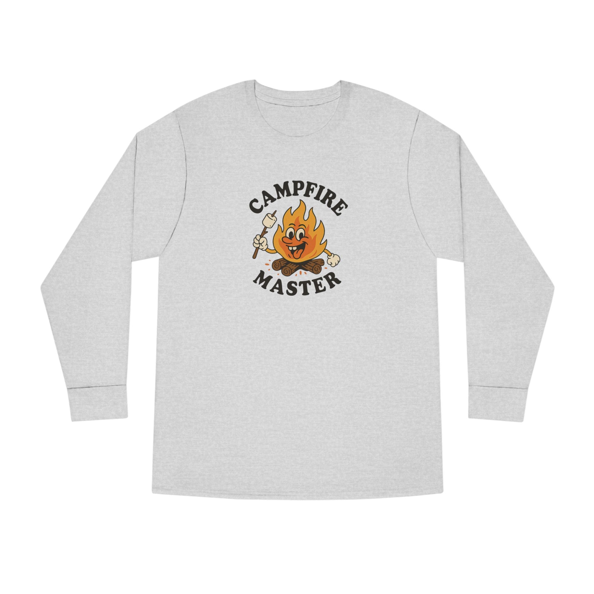 Campfire Master Long Sleeve Tee | S'mores, Marshmallow, Outdoor Camping Shirt | 4 colors - 100% cotton