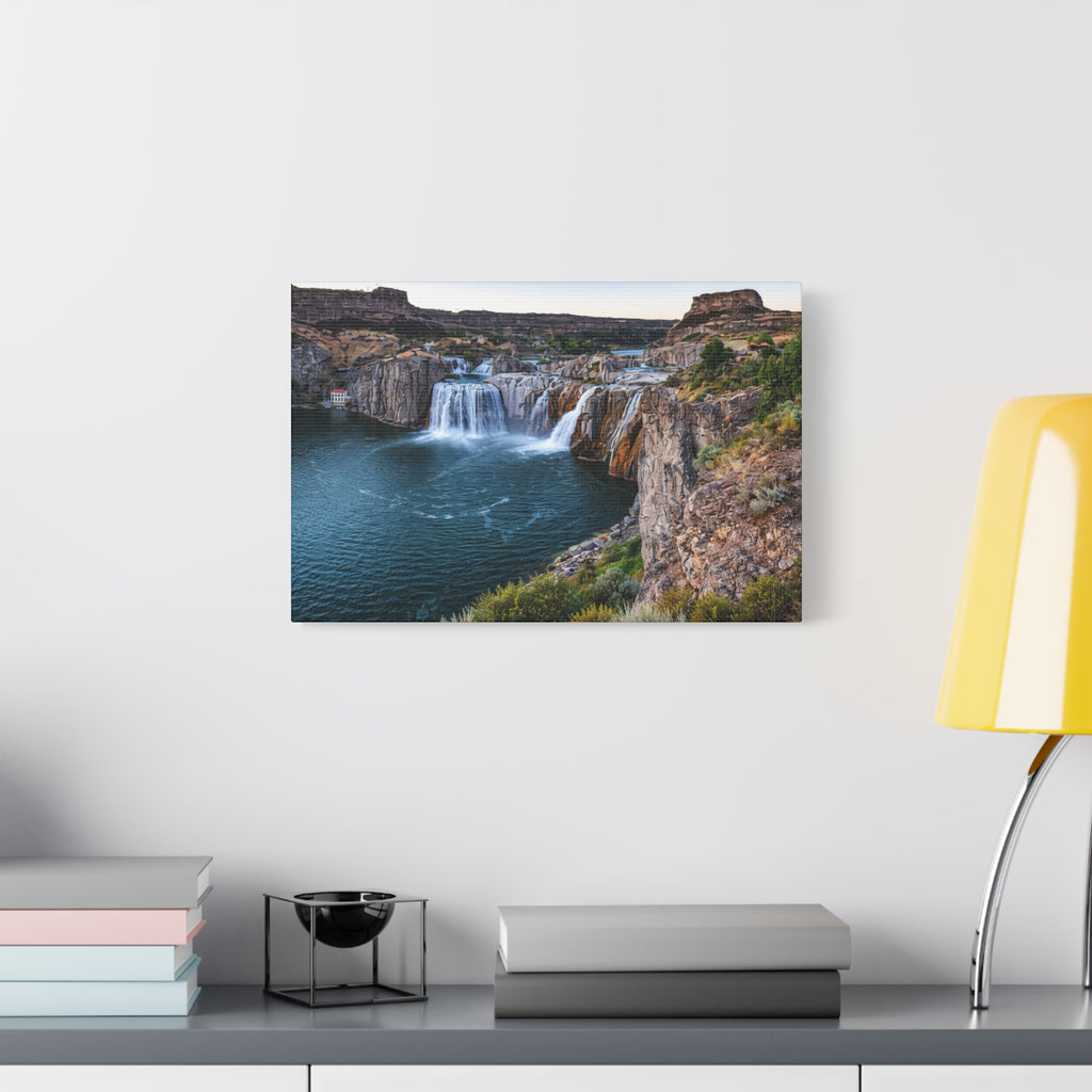 Shoshone Falls Canvas - Twin Falls Waterfall Wall Art - Snake River Canyon Landscape - Large Scenic Home Decor - Stretched, 1.25" - 6 Sizes