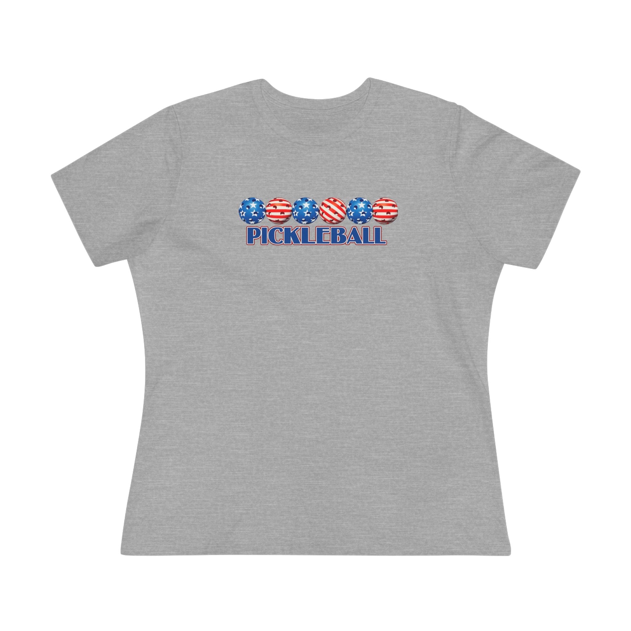 Women's Patriotic Pickleball T-Shirt | July 4th Pickleball Gift | Pickleball Lover Tee | 5 colors - 100% cotton