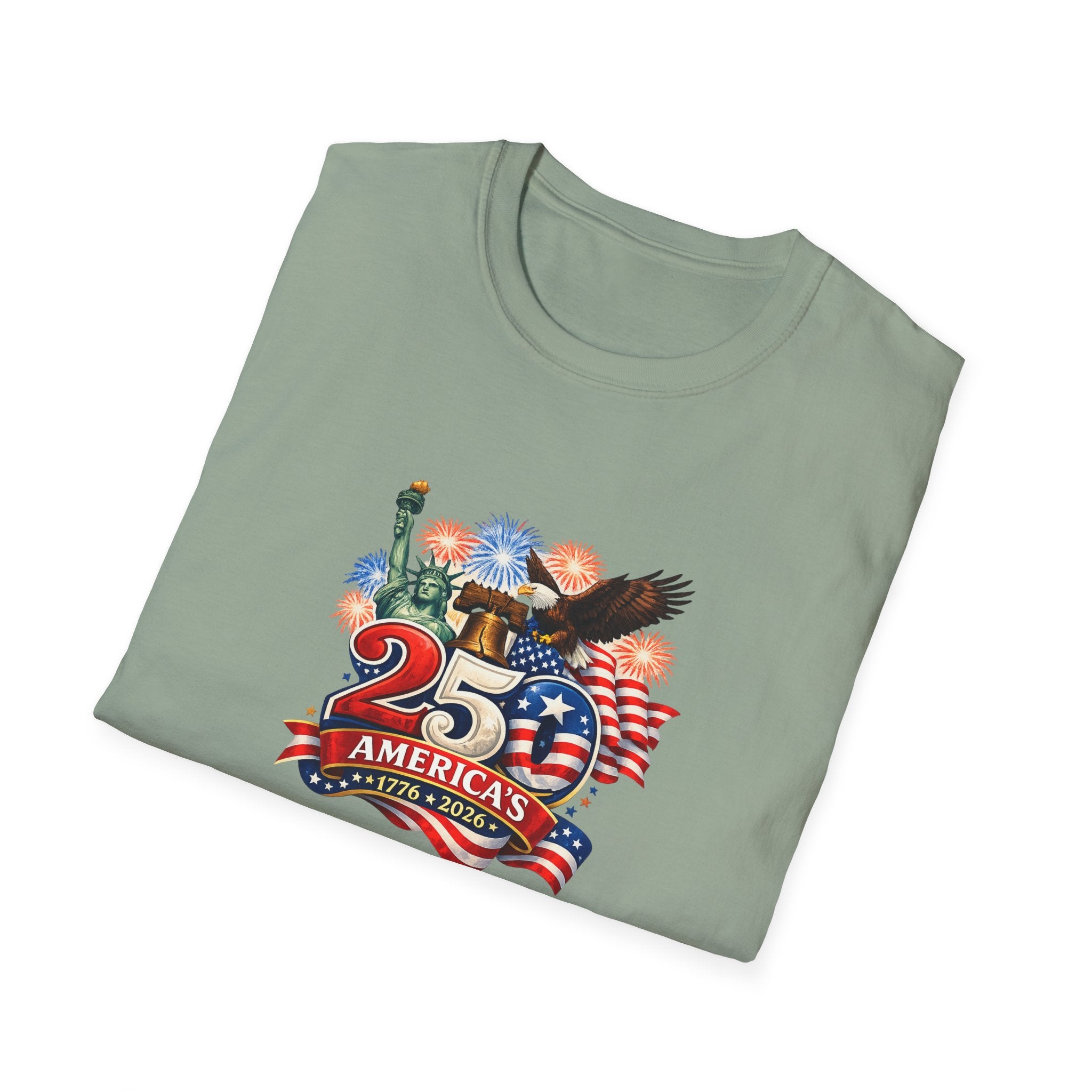 America 250 Shirt | Patriotic 1776-2026 TShirt | USA Anniversary Tee | Fourth of July Shirt | Red White Blue Tee | 7 colors - 100% cotton