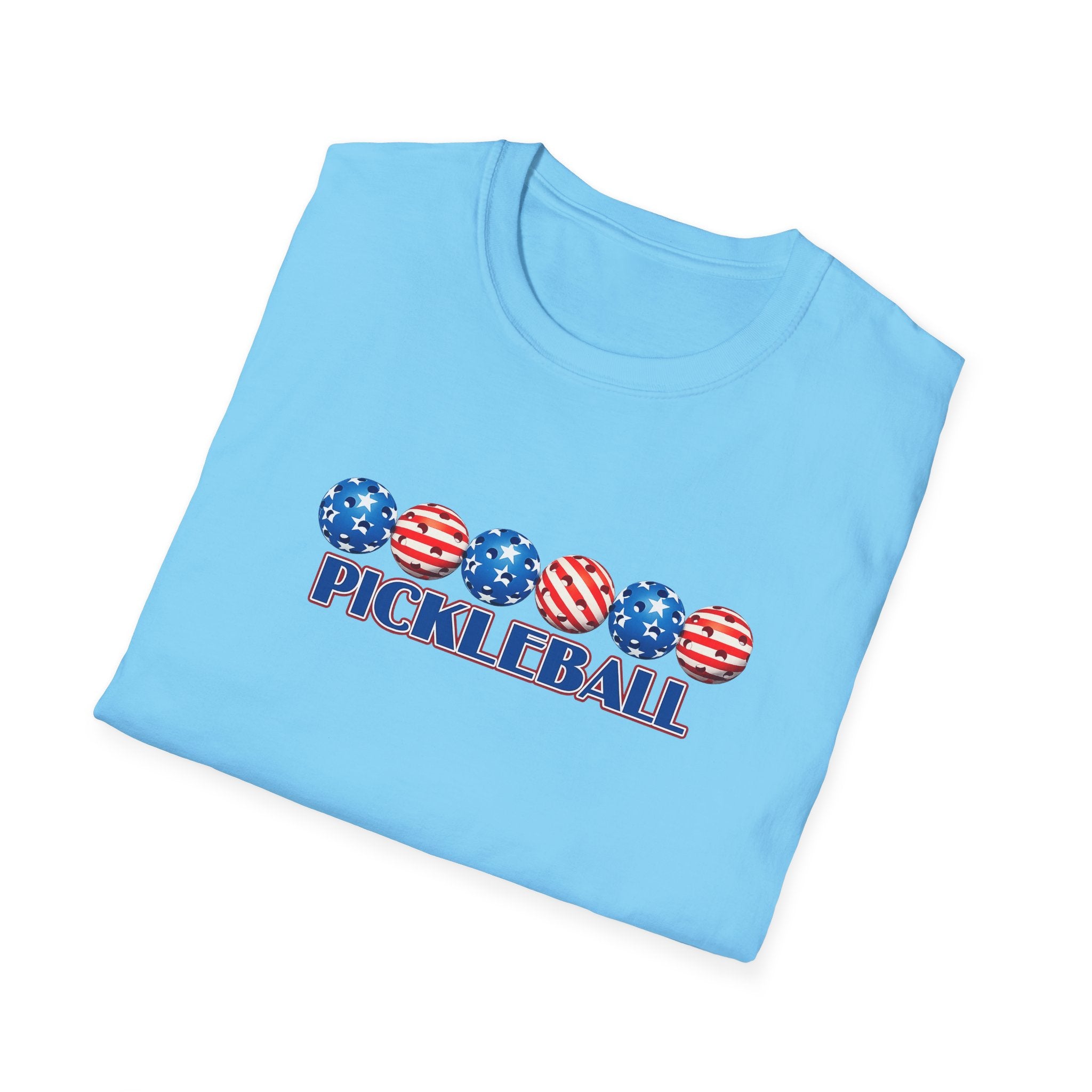 Patriotic Pickleball Shirt | USA American Flag Pickleball Tee | July 4th Pickleball Gift | Pickleball Player Shirt | 6 colors - 100% cotton