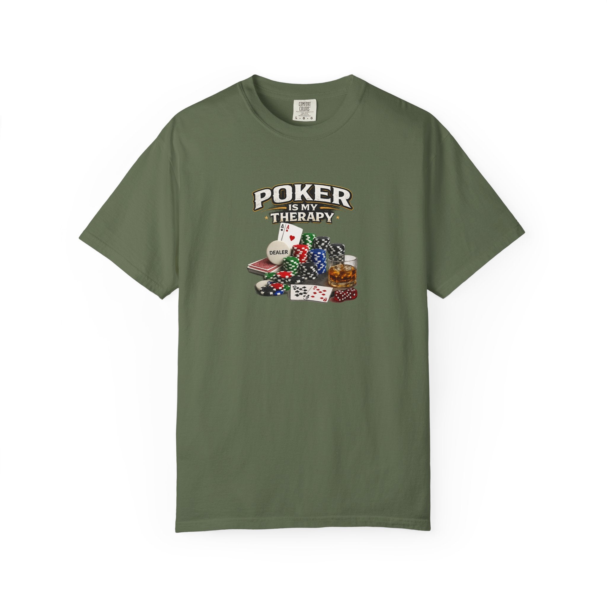Poker Is My Therapy Shirt | Funny Poker Player Tee | Gift for Card Players | Gambling Humor Tee | Poker Lover Gift | 7 colors - 100% cotton