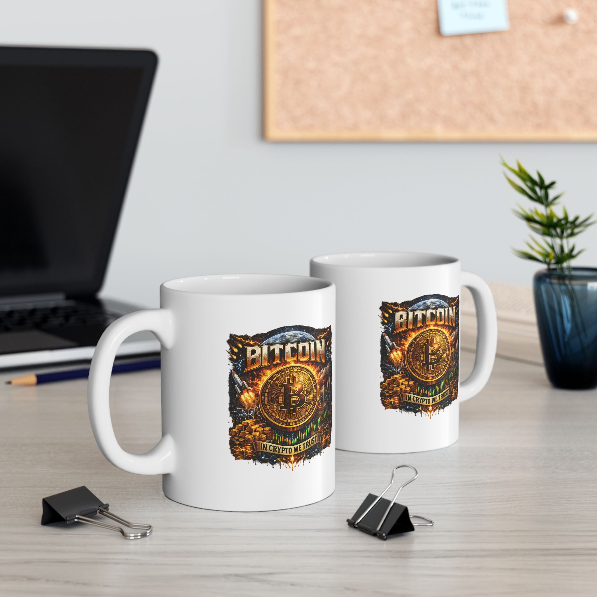 Bitcoin Coffee Mug | In Crypto We Trust Mug | Crypto Investor Mug | Bitcoin Lover Gift | Digital Gold Coffee Cup 11 oz