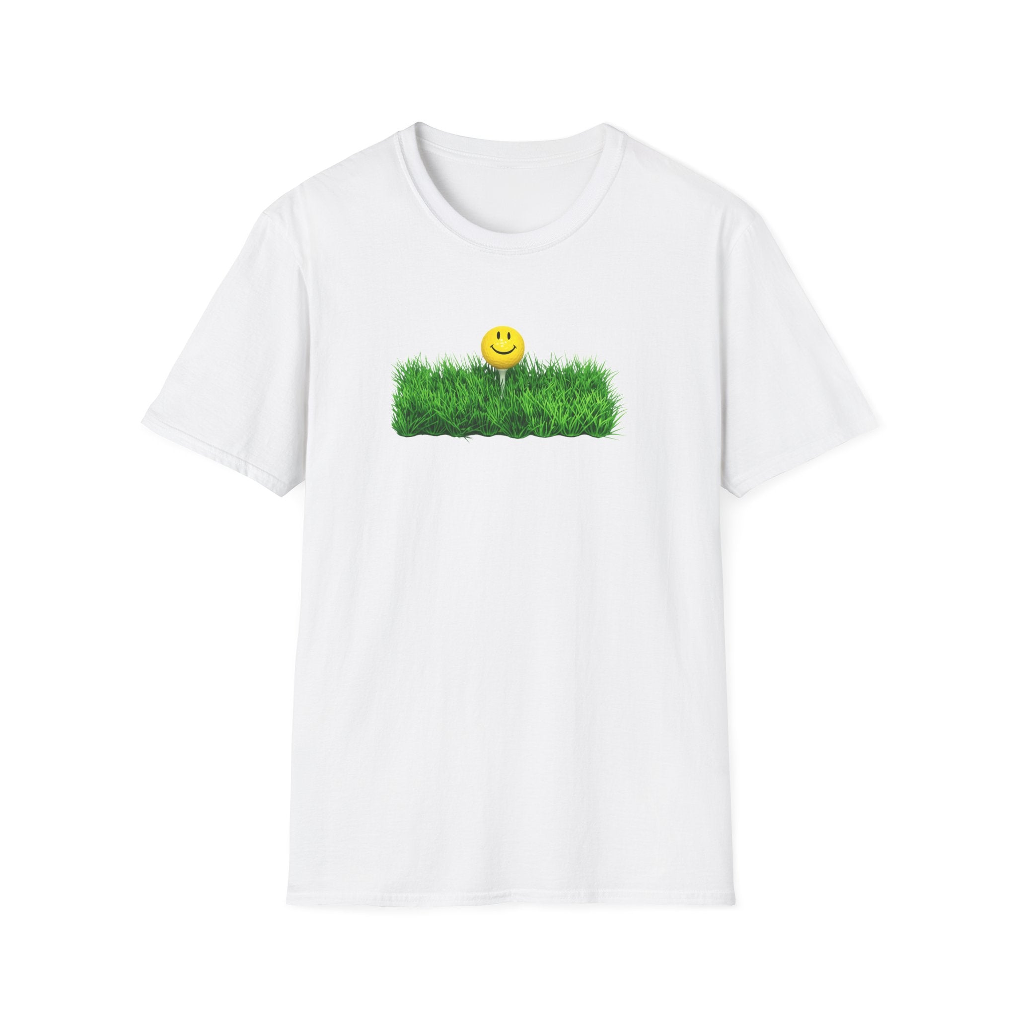 Smiley Face Golf Tee Shirt | Happy Golfer Graphic Tee | Fun Golf Course Vibes | Gift for Golf Lovers | 6 colors - 100% cotton