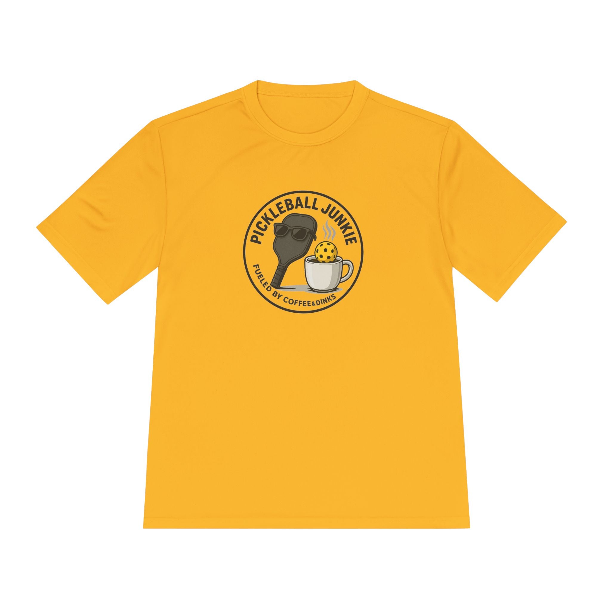 Pickleball Junkie Fueled by Coffee & Dinks T-shirt Tee | 7 colors - 100% polyester
