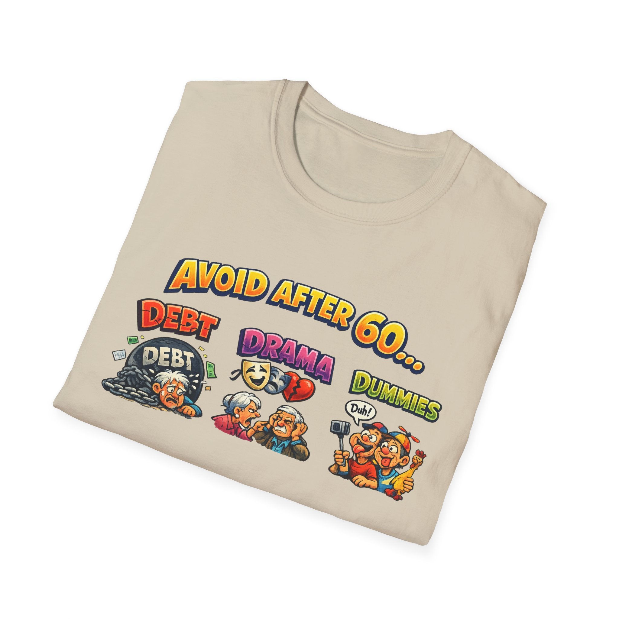 Avoid After 60 Funny T-Shirt | Birthday Gift for Men & Women Over 60 | Sarcastic Aging Tee | 8 colors -100% cotton