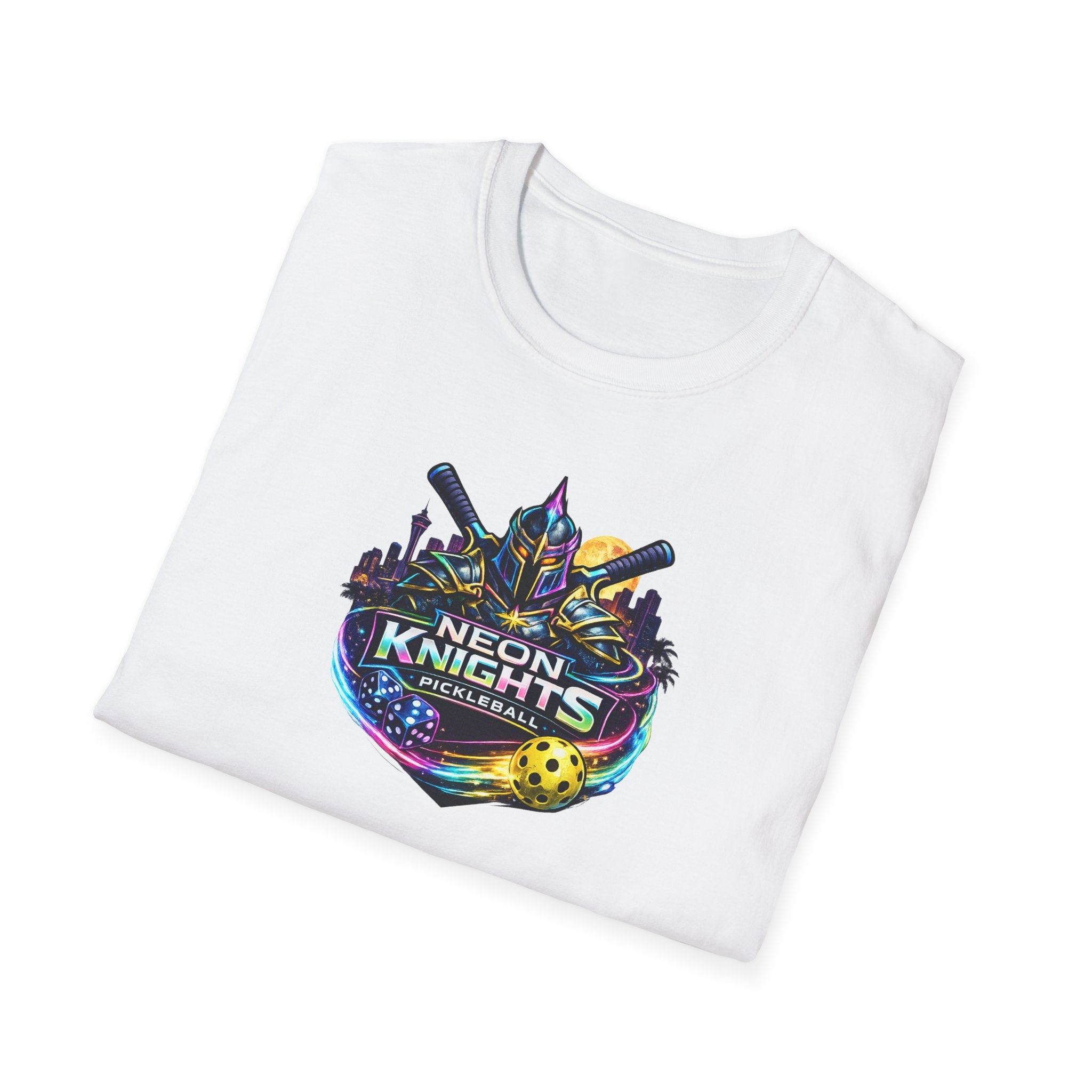 Neon Knights Pickleball Shirt | Vegas Inspired Pickleball T-Shirt | Gift for Pickleball Player | 9 colors - 100% cotton