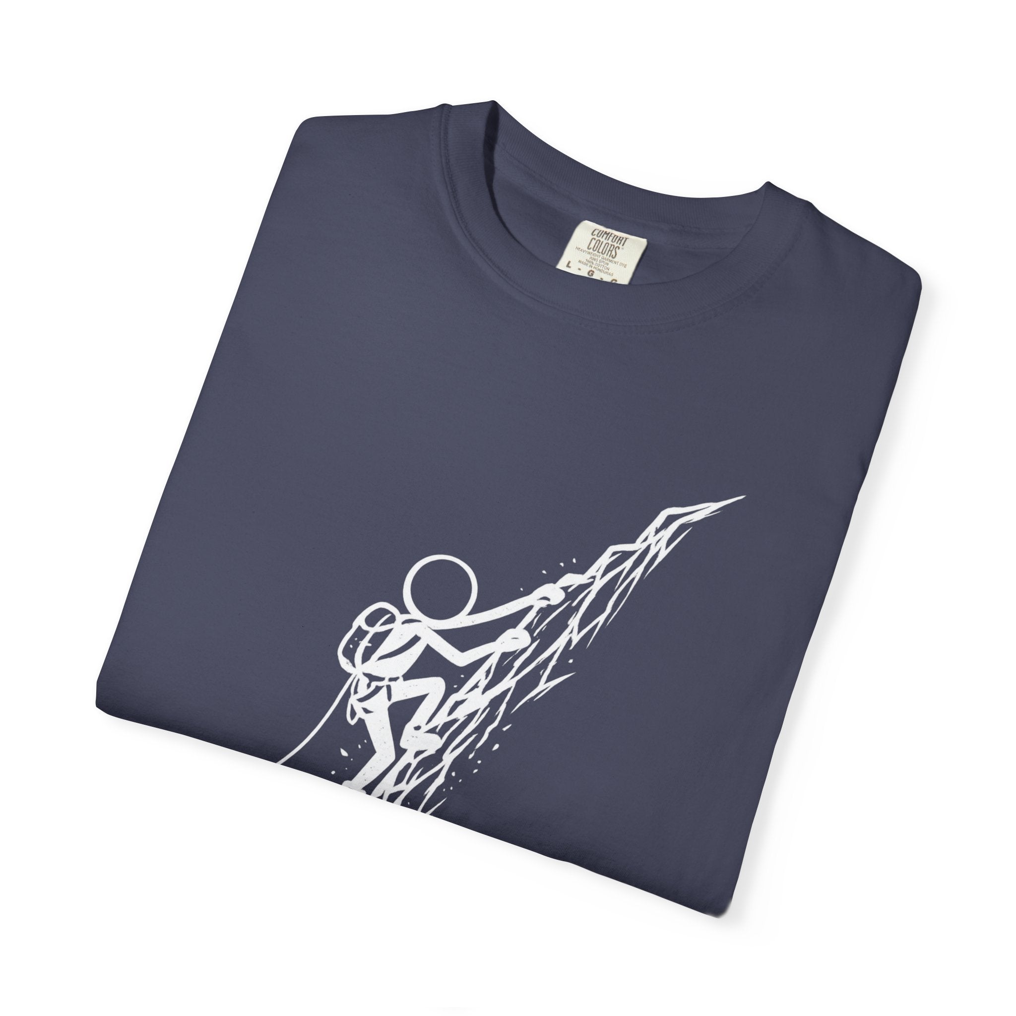 Mountain Climber Stick Figure TShirt | Adventure Graphic Tee | Rock Climbing Shirt | Minimalist Hiking Tee | 7 colors - 100% cotton