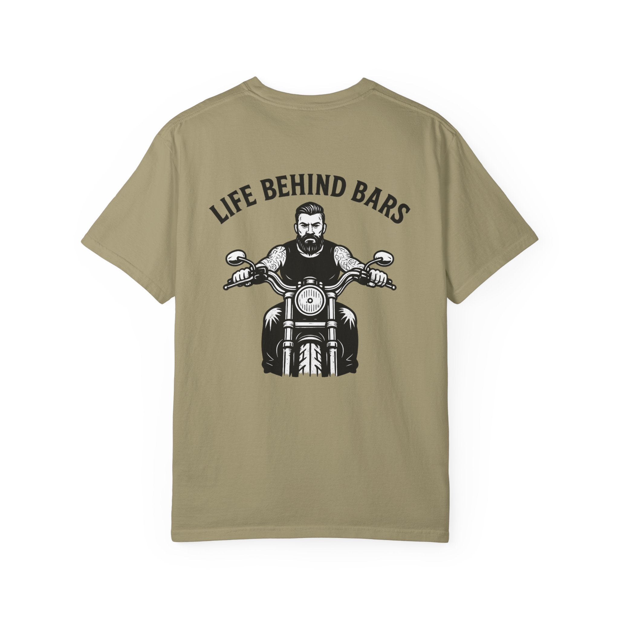 Life Behind Bars Motorcycle T-Shirt | Biker Graphic Tee | Riding Lifestyle Shirt | Gift for Riders | 8 colors - 100% cotton