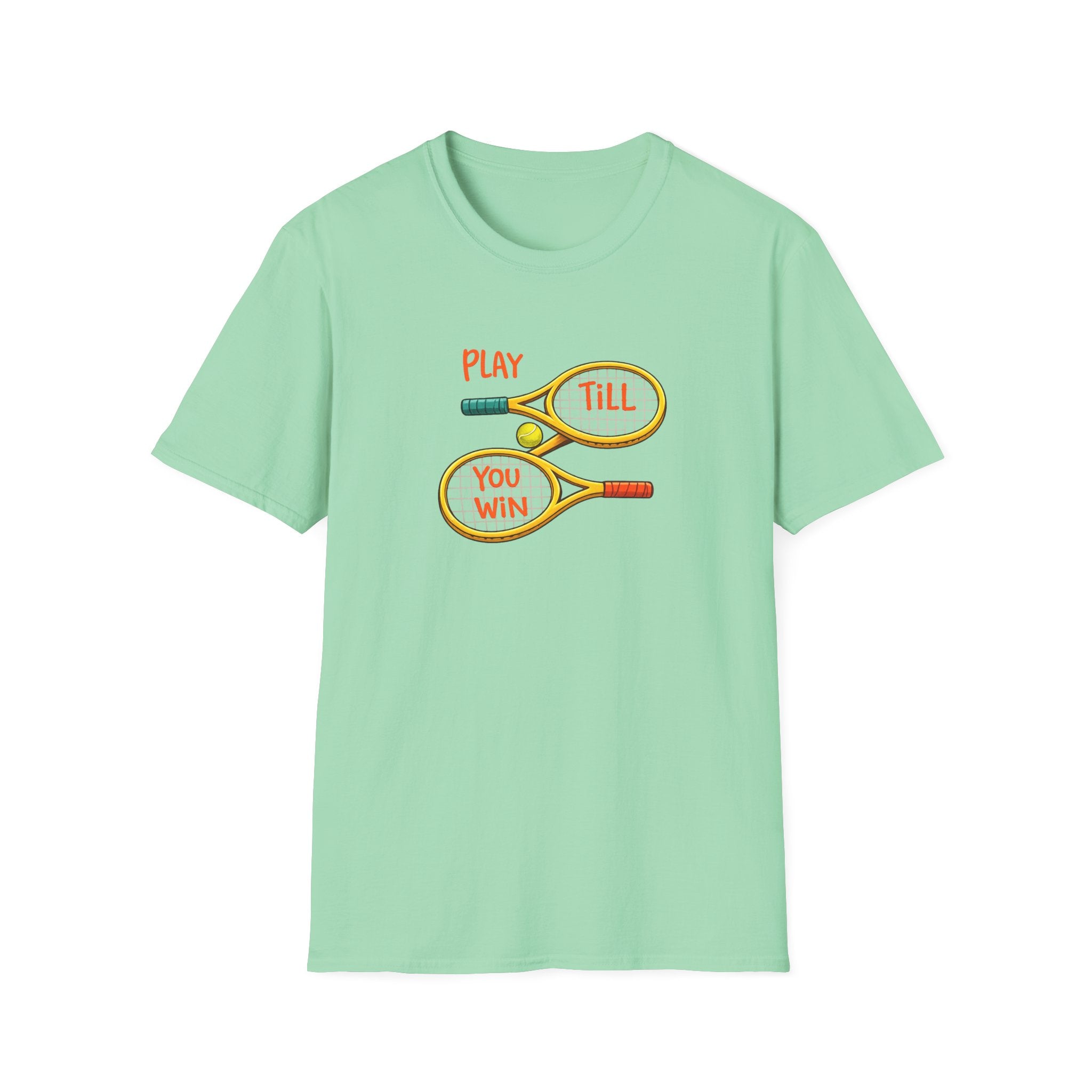 Play Till You Win Tennis Shirt | Motivational Tennis T-Shirt | Athlete Sports Tee | Tennis Lover Gift | 5 colors - 100% cotton