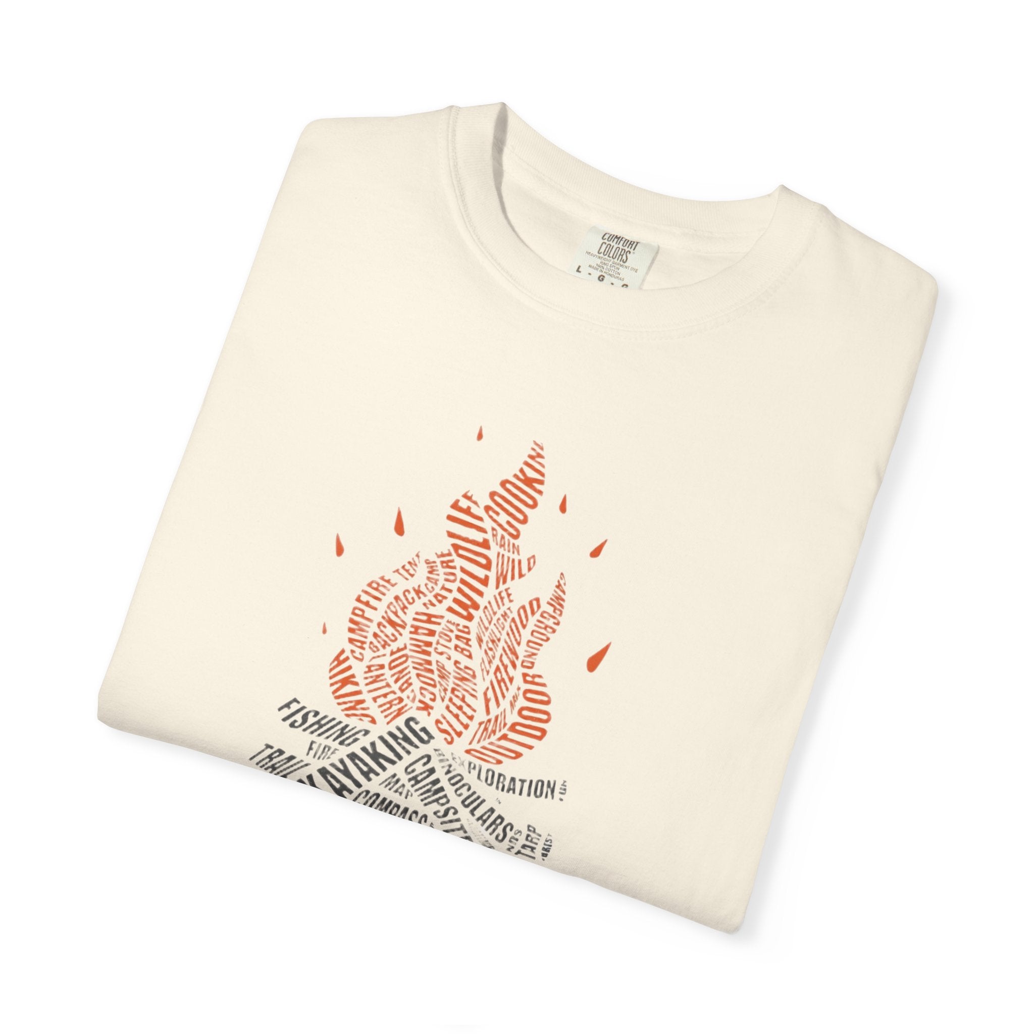 Campfire Typography T-shirt | Camping Bonfire Graphic Tee | 2 colors - 100% cotton