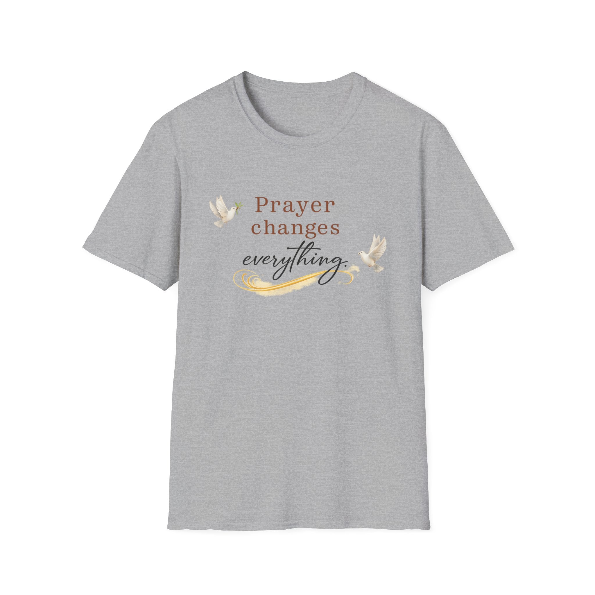 Prayer Changes Everything Shirt | Christian Faith T-Shirt for Women | Inspirational Church Tee | Religious Gift | 6 colors - 100% cotton