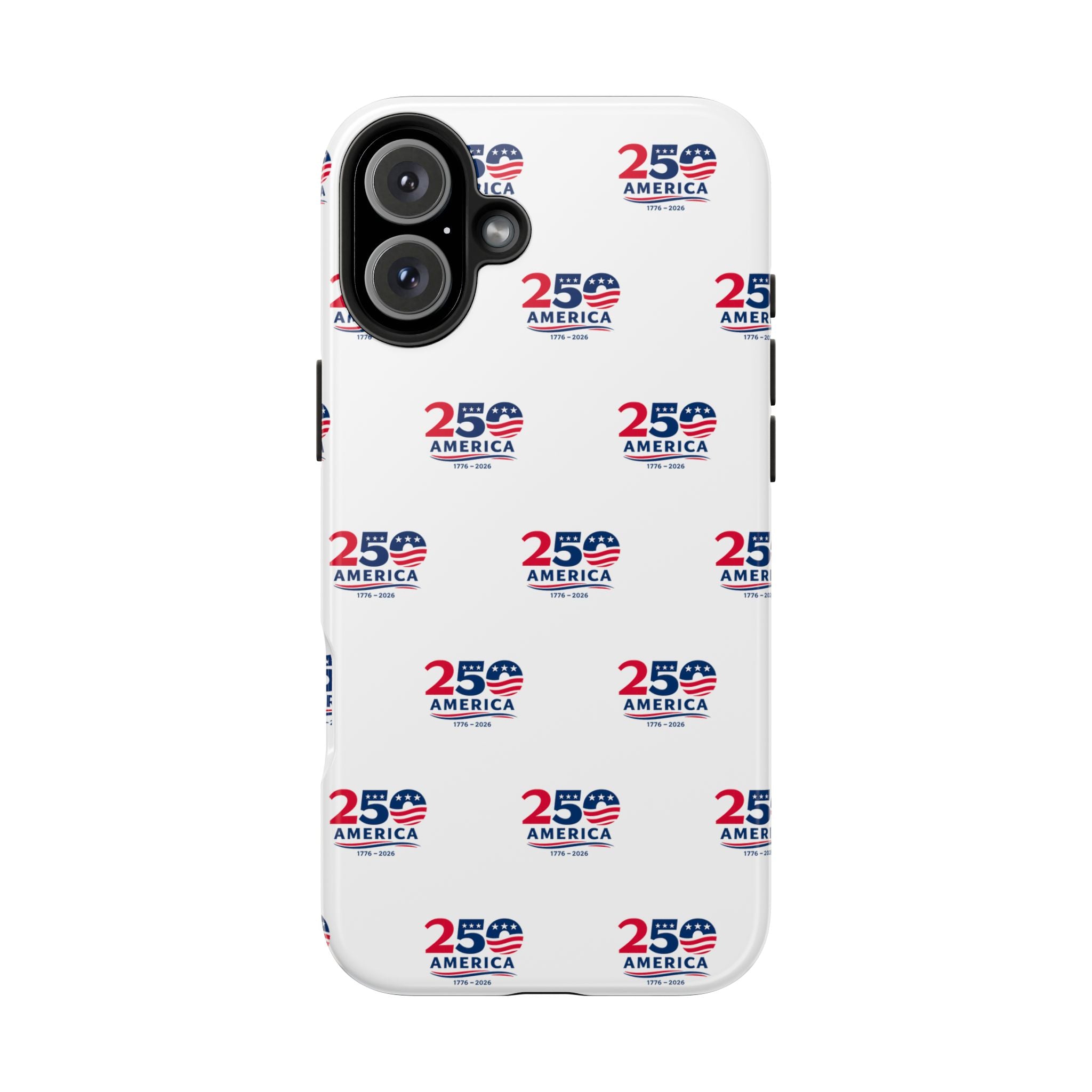 America 250 Tough Phone Case | Patriotic USA 1776-2026 iPhone Samsung Case | Glossy Protective Fourth of July Phone Cover