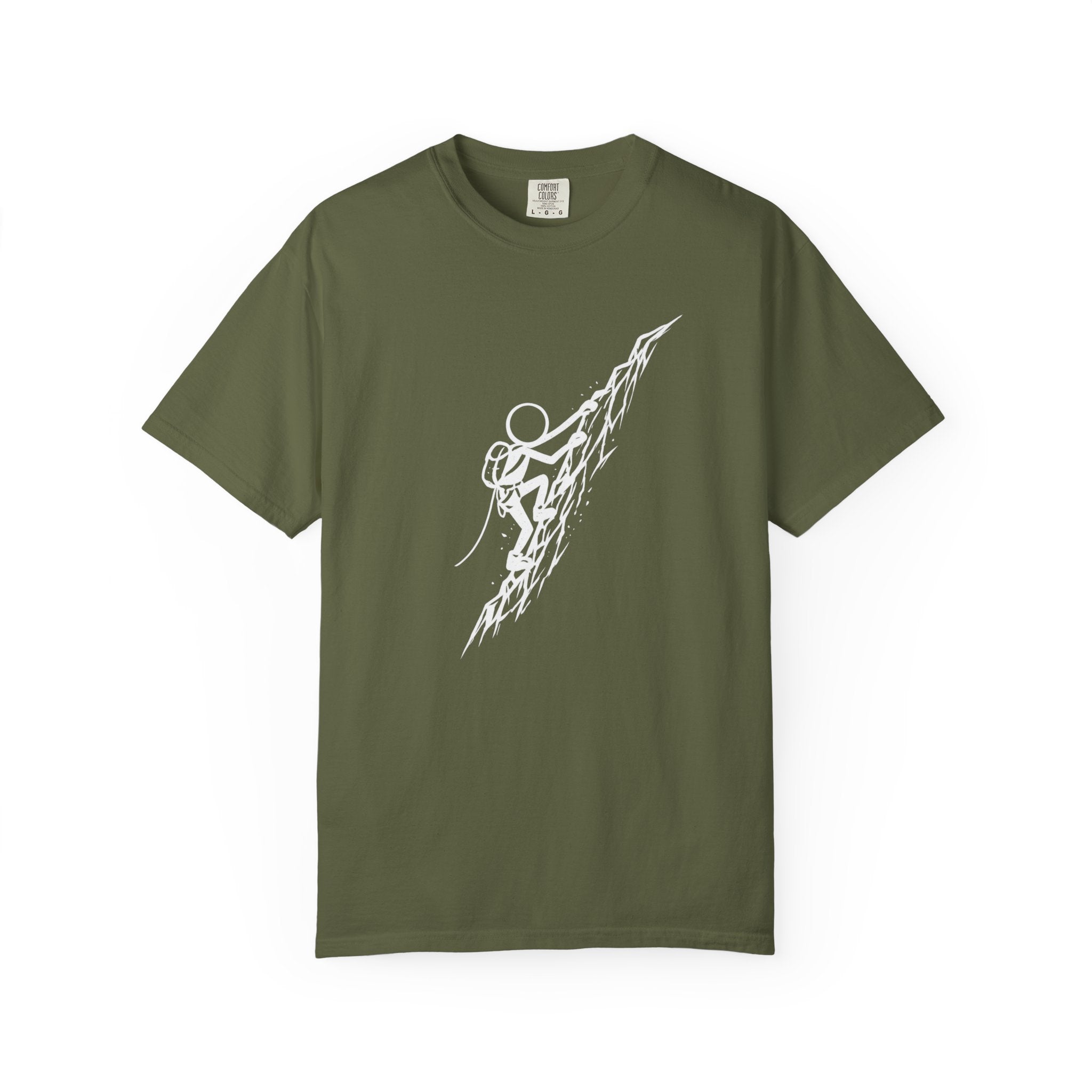 Mountain Climber Stick Figure TShirt | Adventure Graphic Tee | Rock Climbing Shirt | Minimalist Hiking Tee | 7 colors - 100% cotton