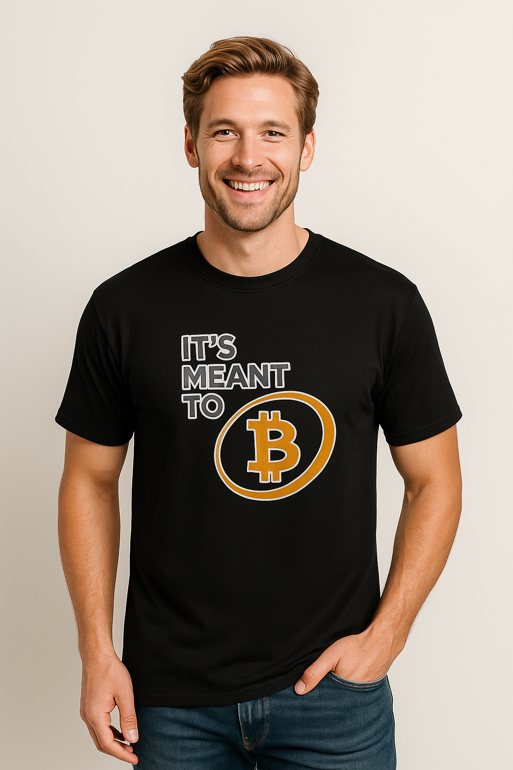 It's Meant to B Bitcoin Shirt | Crypto Investor Tee | BTC Logo T-Shirt | Orange Bitcoin Merch | 6 colors - 100% cotton