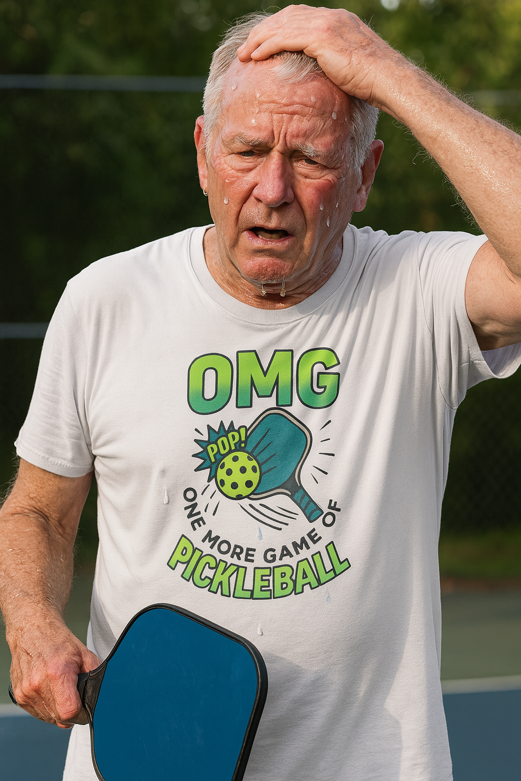 OMG - One More Game of Pickleball  Cotton Tee T-Shirt | 4 colors - 100% cotton