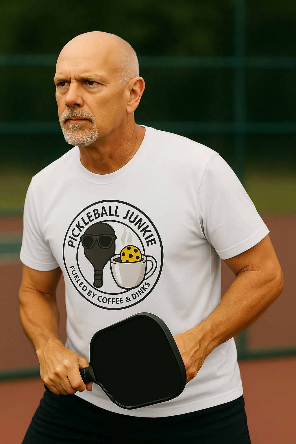 Pickleball Junkie Tee, Fueled by Coffee, Dinks & Questionable Life Choices | 7 colors - 100% cotton